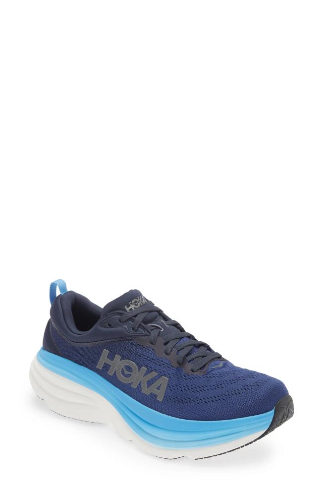 HOKA Bondi 8 Running Shoe in Bellwether Blue/Bluing Cover