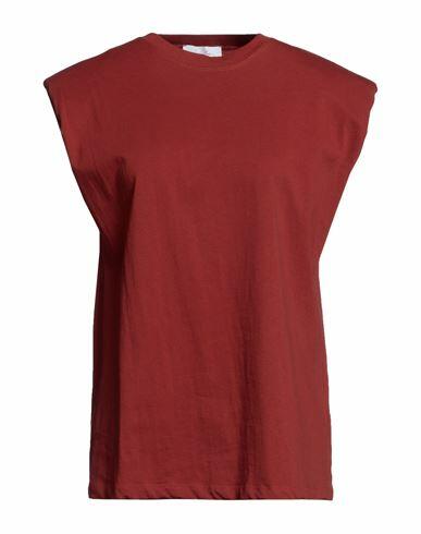 Soallure Woman T-shirt Brick red Cotton Cover