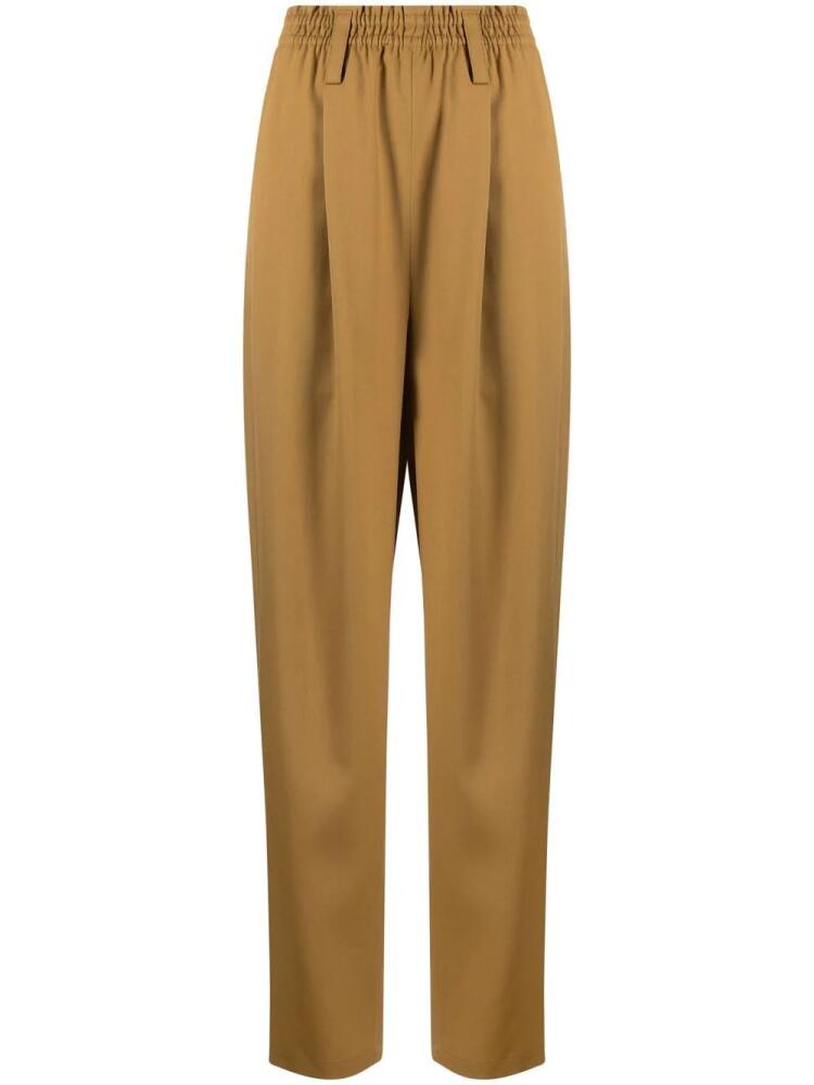 QUIRA pleat-detail straight trousers - Brown Cover