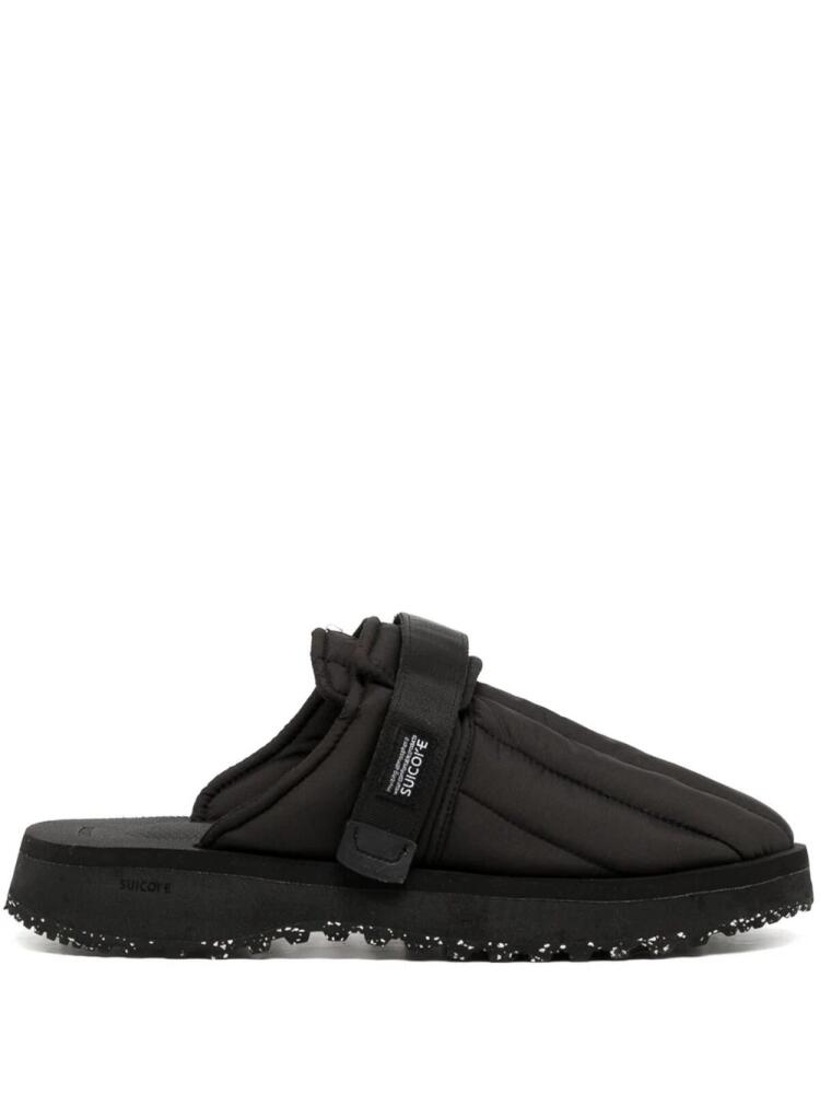 Suicoke Zavo quilted round-toe slippers - Black Cover