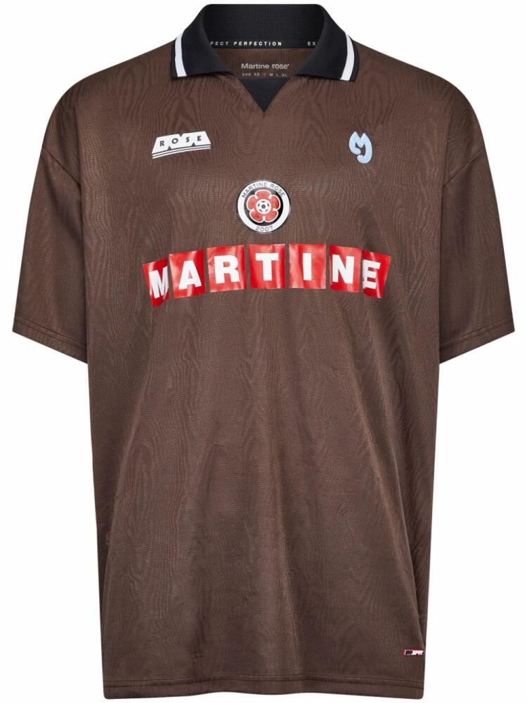 Martine Rose logo-print football jersey - Brown Cover