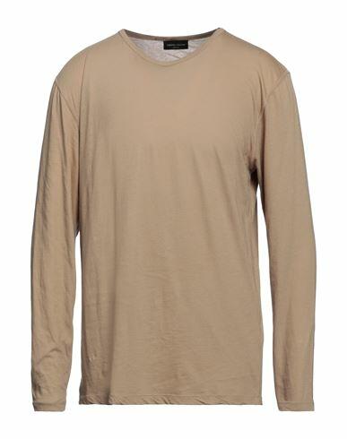 Roberto Collina Man T-shirt Camel Cotton Cover