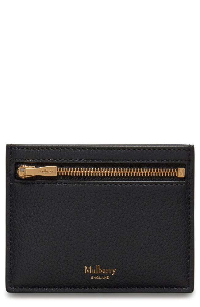 Mulberry Zipped Leather Card Case in Black Cover