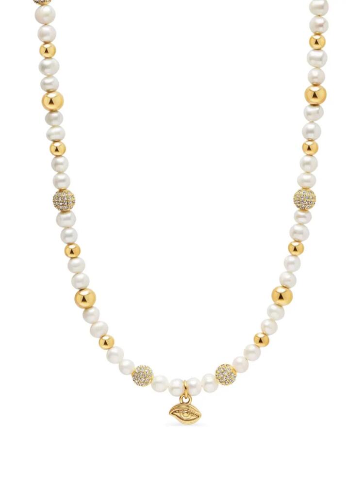 Nialaya Jewelry eye-charm peark necklace - Gold Cover