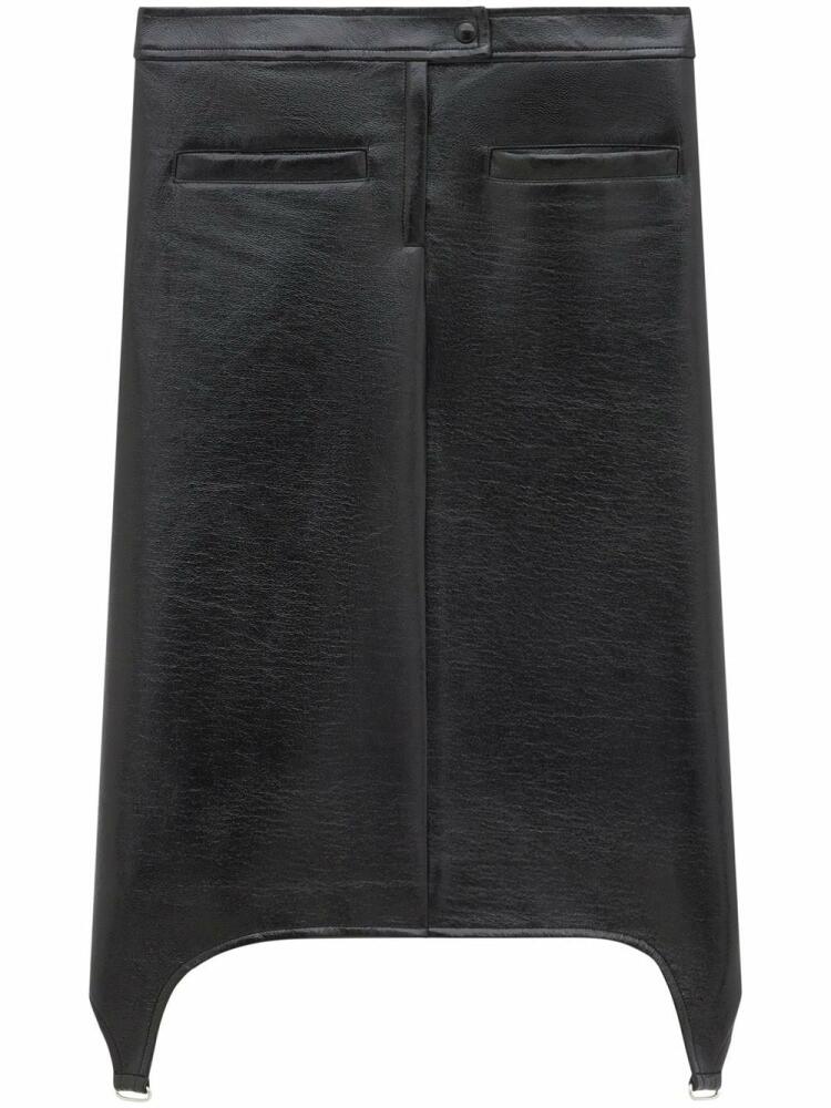 Courrèges bretelles vinyle skirt - Black Cover