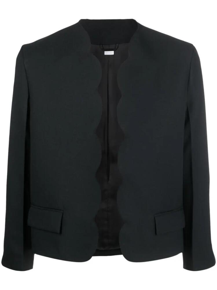 Random Identities scallop-edge tailored blazer - Black Cover