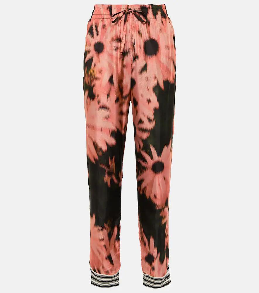 Dries Van Noten Floral silk and cotton pants Cover