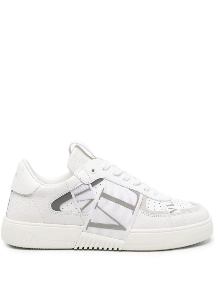 Valentino Garavani VL7N logo-tape leather sneakers - White Cover