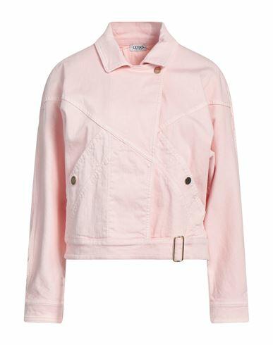 Liu •jo Woman Denim outerwear Pink Cotton, Elastane Cover