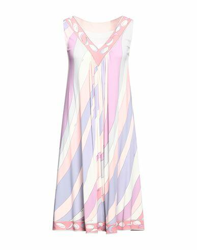 Pucci Woman Midi dress Pink Viscose, Silk Cover