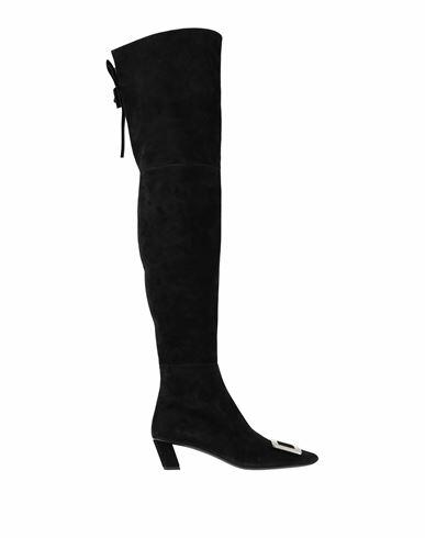 Roger Vivier Woman Boot Black Leather Cover