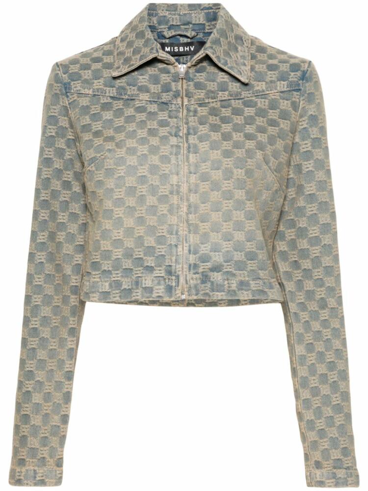 MISBHV monogram-jacquard denim jacket - Blue Cover