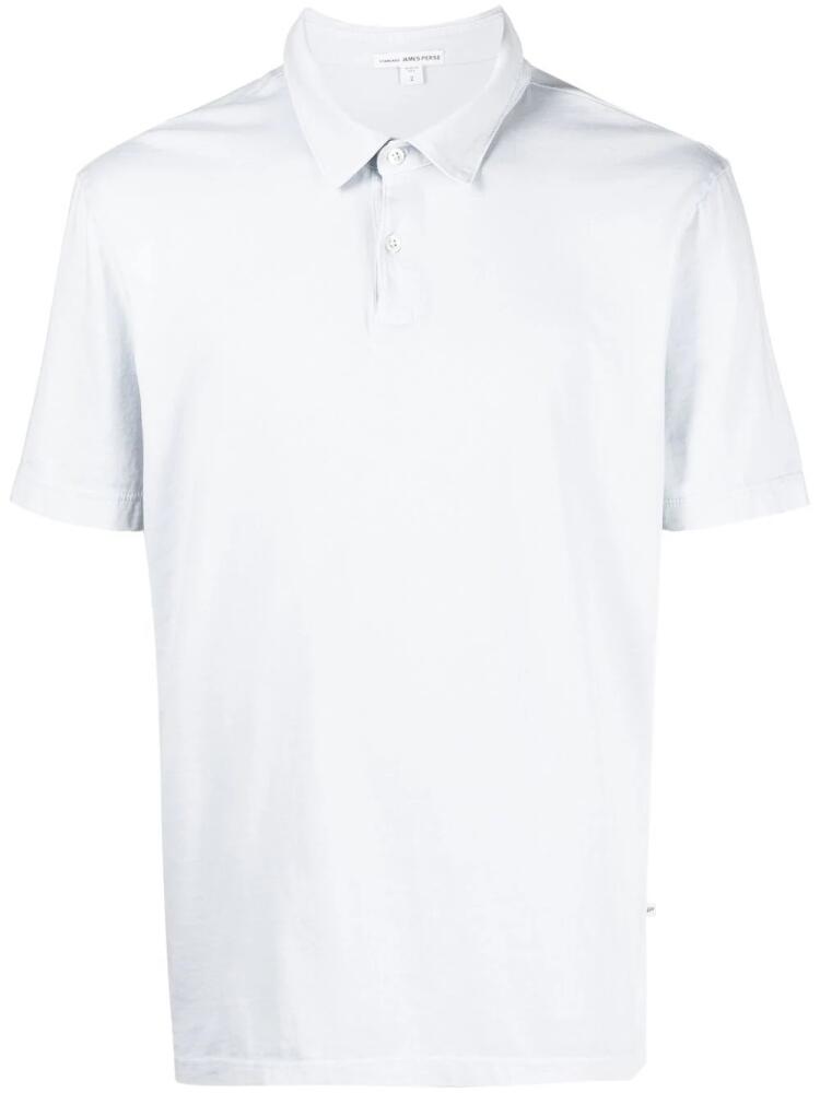 James Perse short-sleeved cotton polo shirt - Blue Cover