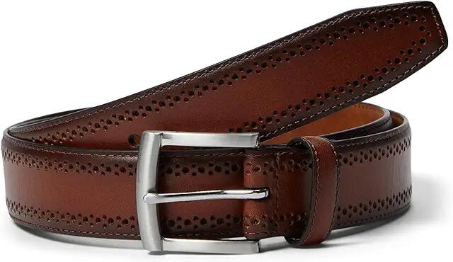 Johnston & Murphy Perfed Edge Belt (Cognac) Belts Cover