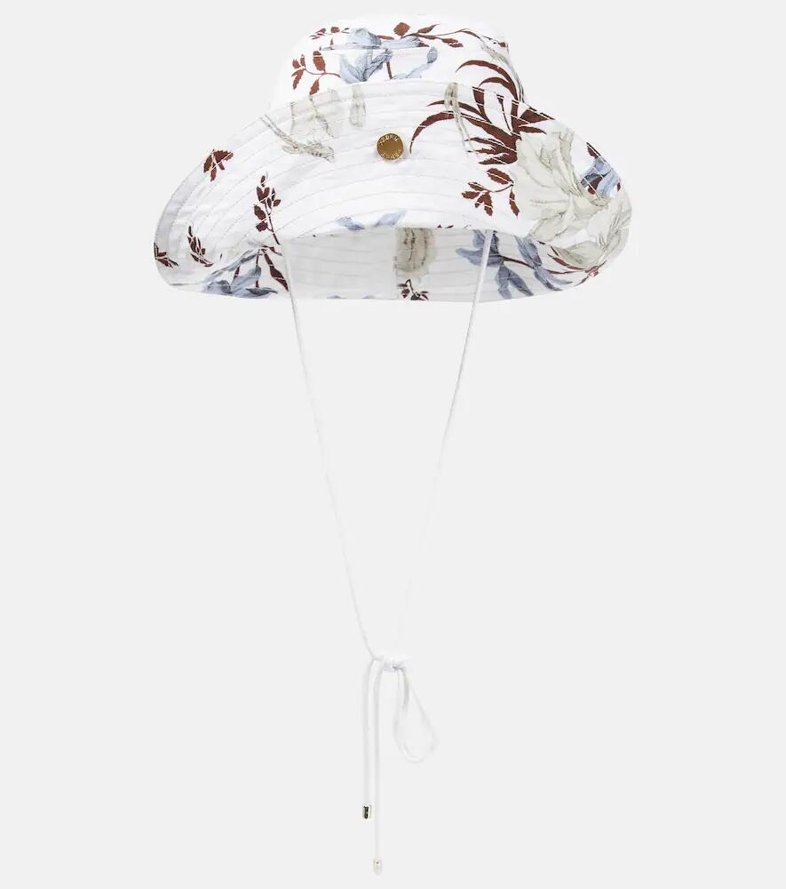 Erdem Floral linen-blend bucket hat Cover