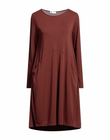 Diana Gallesi Woman Midi dress Brown Polyester Cover