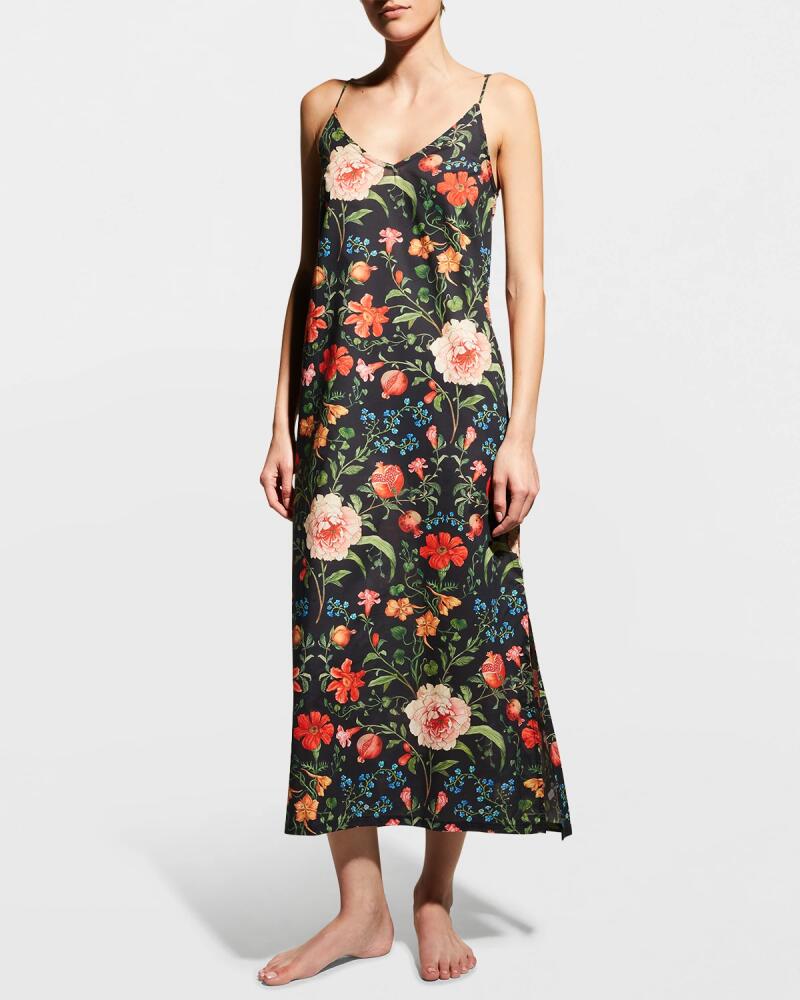 Desmond & Dempsey Persephone Floral-Print Nightgown Cover