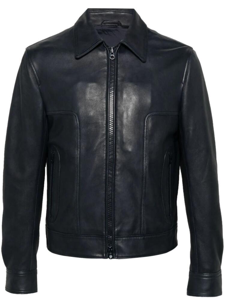 FURSAC long-sleeve leather jacket - Blue Cover