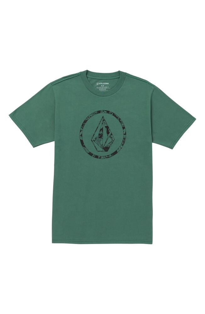 Volcom Circle Stone Graphic T-Shirt in Fir Green Cover