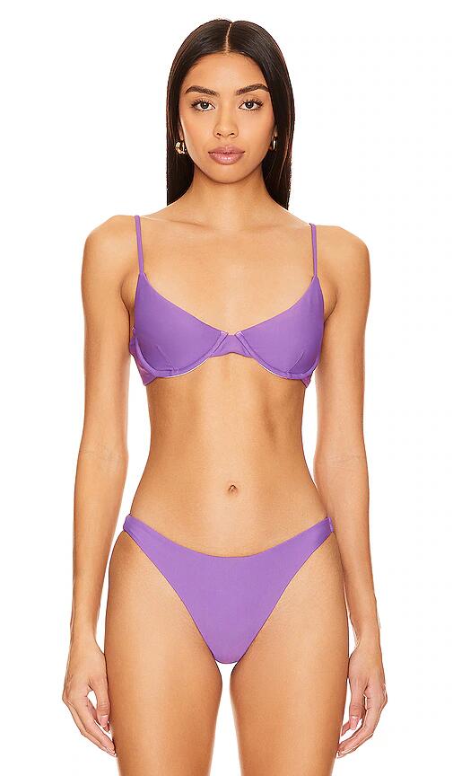 MIKOH Bosa Bikini Top in Purple Cover