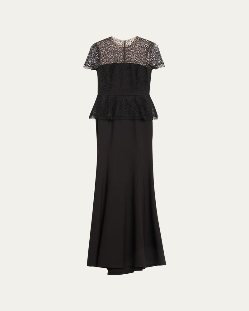 Jason Wu Collection Corded Geo Lace Gown, Black Cover