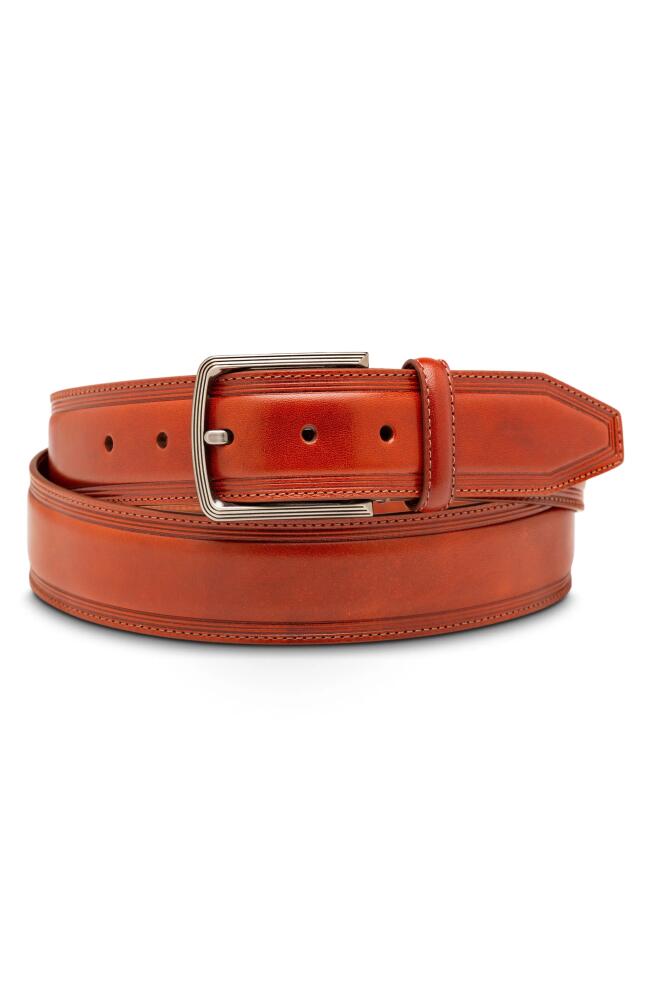 Bosca Sorento Leather Belt in Cognac Cover