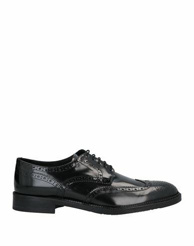 Bruno Verri Man Lace-up shoes Black Soft Leather Cover