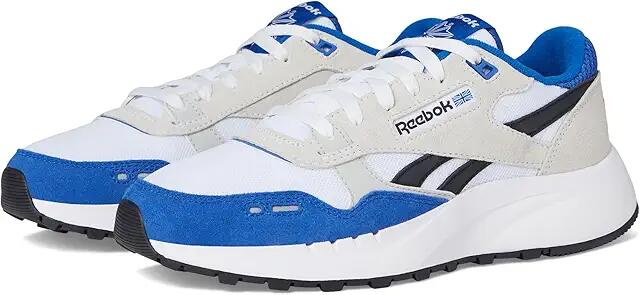 Reebok Lifestyle Classic Leather 2400 (White/Boundless Blue/Black) Athletic Shoes Cover