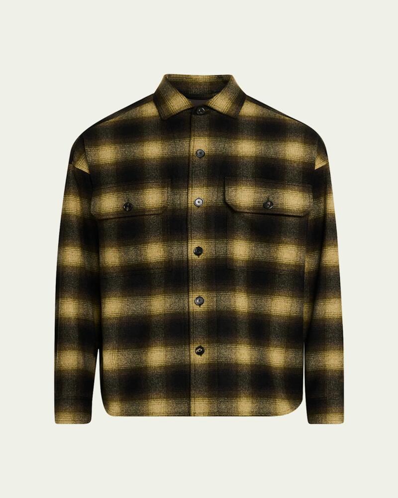 Loro Piana Men's Vincenzo Tartan Cashmere Flannel Overshirt Cover