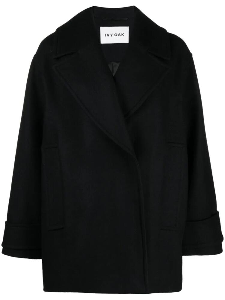 IVY OAK Carly oversized-cut coat - Black Cover