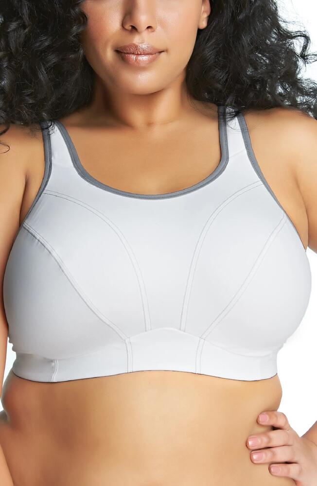 Goddess Soft Cup Full Figure Sports Bra in White Cover