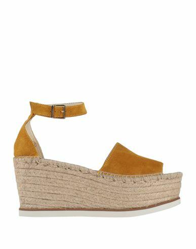 Espadrilles Woman Espadrilles Ocher Soft Leather Cover