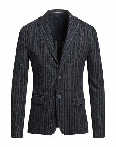 Havana & Co. Man Blazer Midnight blue Cotton, Virgin Wool, Viscose, Polyamide, Silk Cover