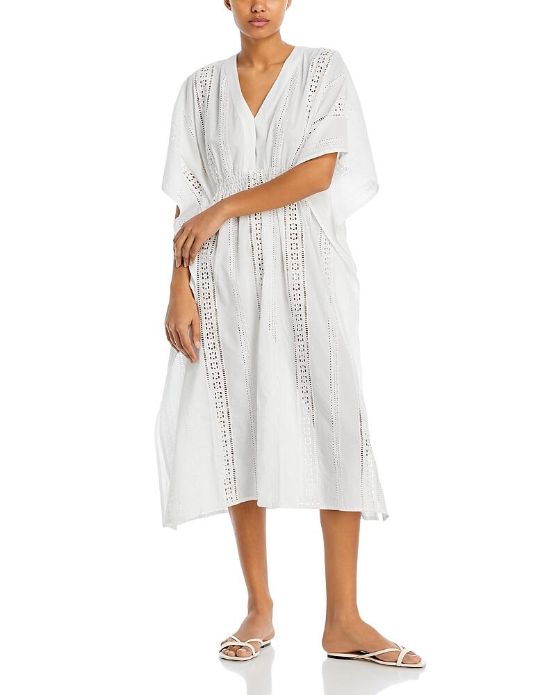 Echo Eyelet Caftan Swim Cover-Up Cover