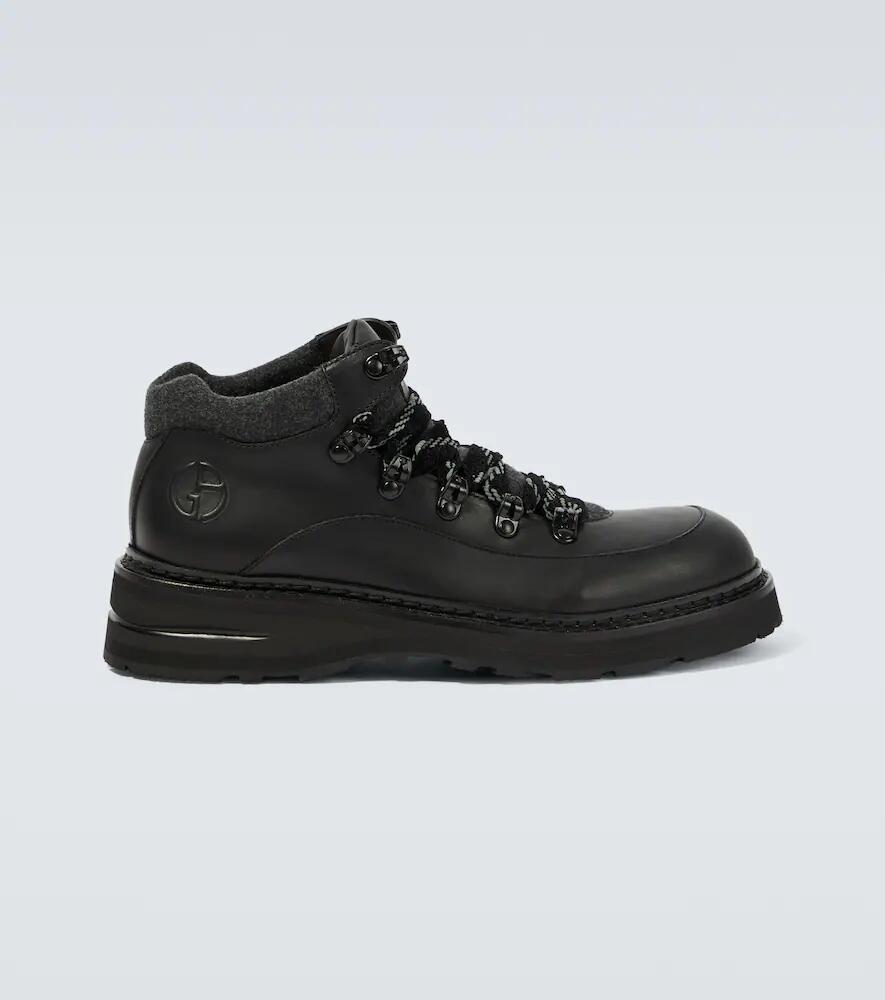 Giorgio Armani Leather lace-up boots Cover