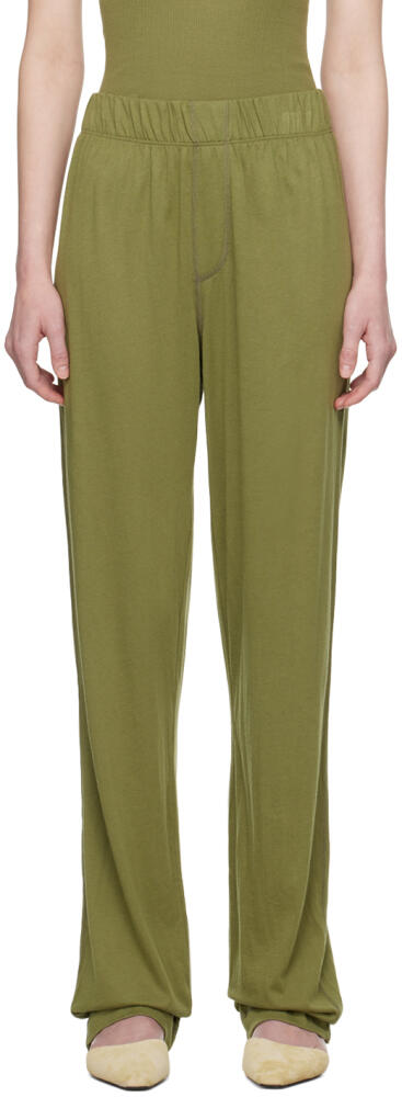 ÉTERNE Khaki Wide-Leg Lounge Pants Cover