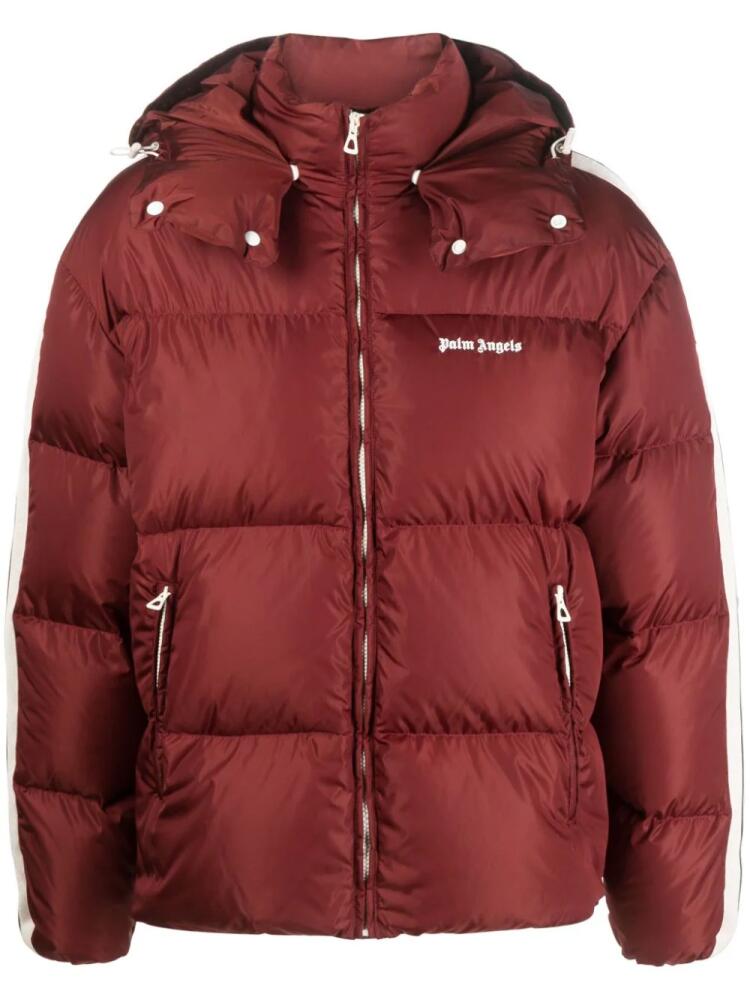 Palm Angels logo-print padded jacket - Red Cover