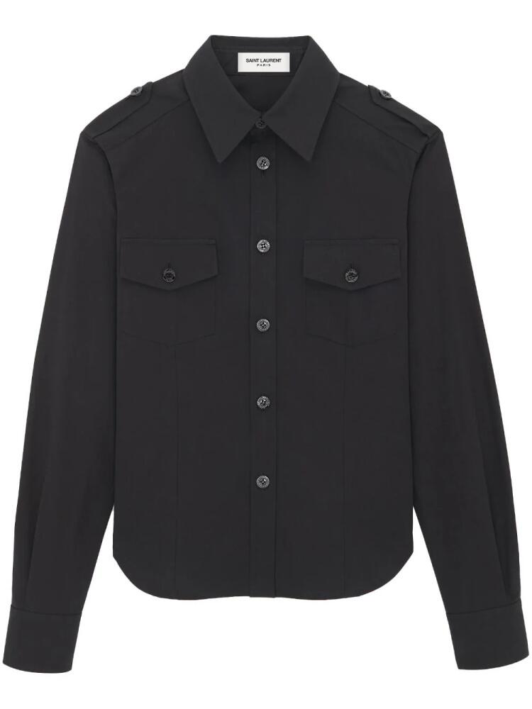 Saint Laurent button-up cotton shirt - Black Cover