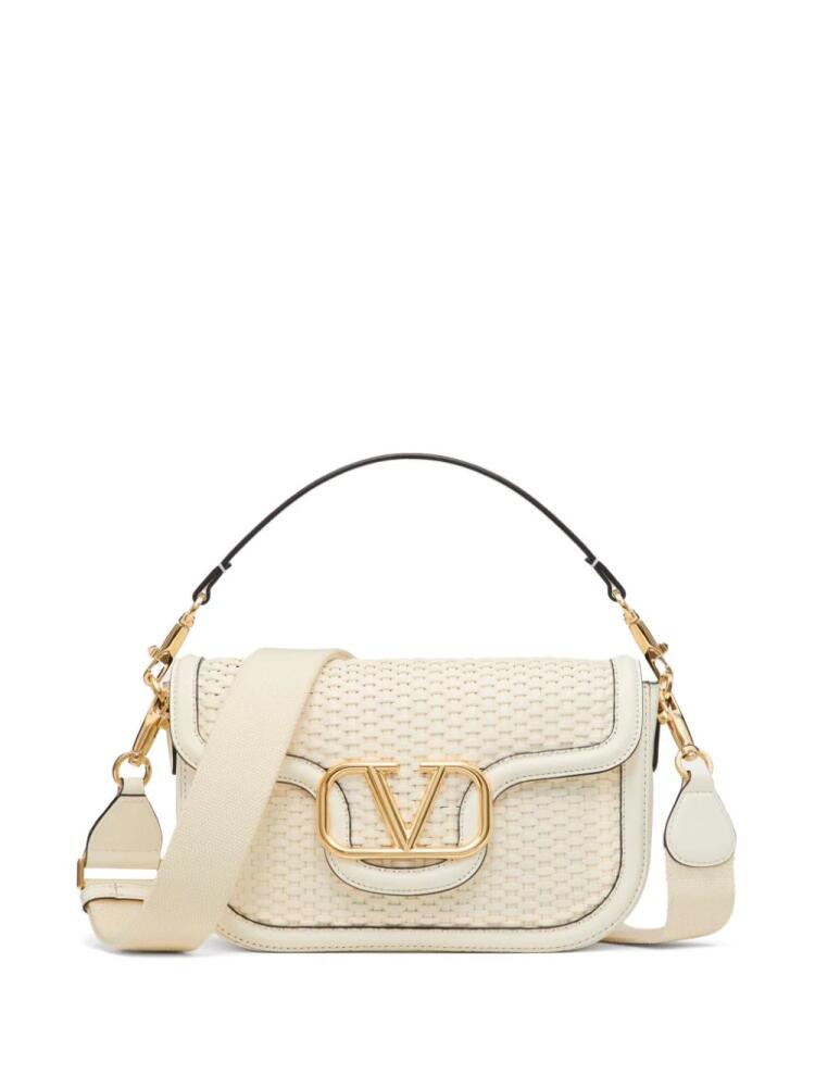 Valentino Garavani Alltime woven leather shoulder bag - Neutrals Cover