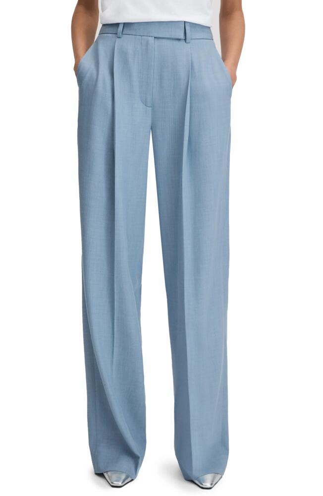 Reiss June High Waist Wide Leg Pants in Blue Cover