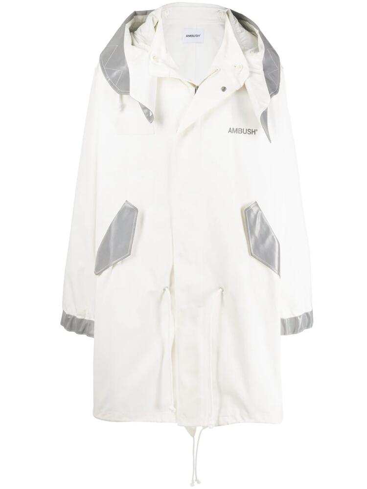 AMBUSH mod style parka coat - White Cover