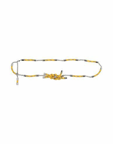 Dsquared2 Woman Belt Yellow String, Metal Cover