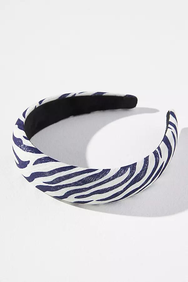 By Anthropologie Metallic Zebra Headband Cover