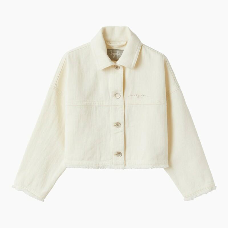 Il Gufo Milk-white denim jacket Cover