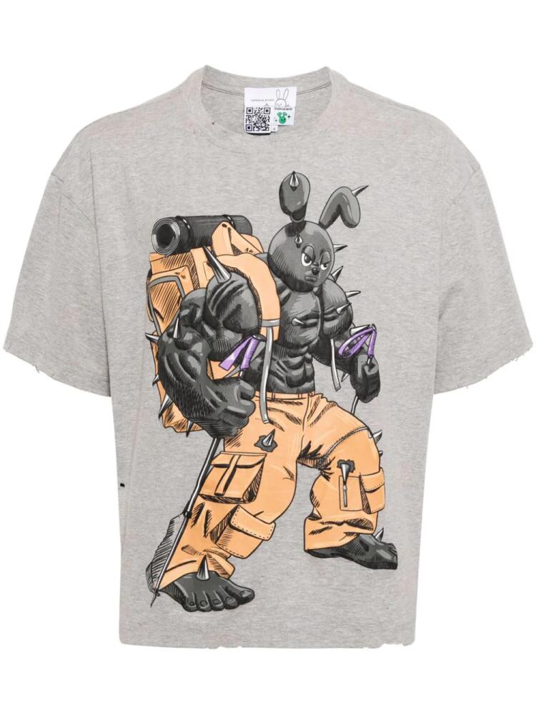 Natasha Zinko Camping Bunny T-shirt - Grey Cover