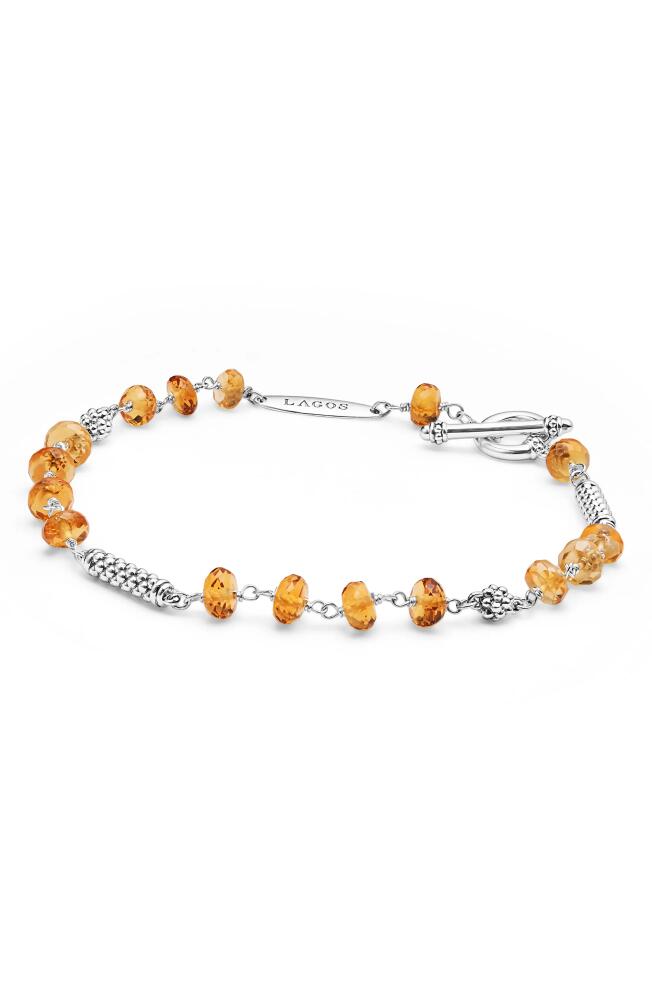 LAGOS Caviar Icon Beaded Cirtine Toggle Bracelet in Citrine Cover