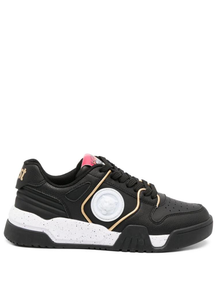 Just Cavalli Tiger Head-motif leather sneakers - Black Cover