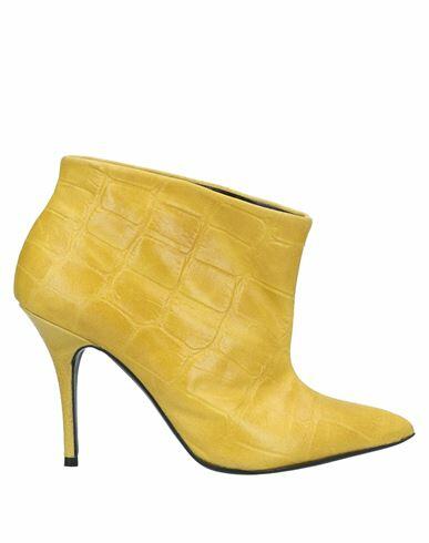 Aniye By Woman Ankle boots Yellow Textile fibers Cover