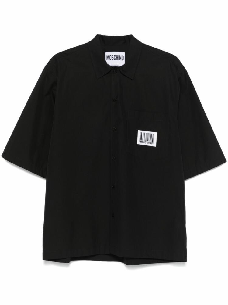 Moschino logo-patch shirt - Black Cover