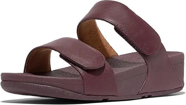 FitFlop Lulu Adjustable Leather Slides (Mauve Wine) Women's Shoes Cover